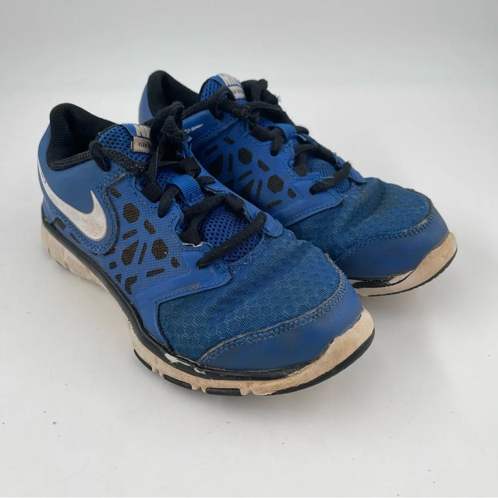 Nike Kids Flex Supreme TR4 Blue Black Sneakers - Size 2.5 Youth